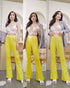 High Waisted Bootcut Trousers